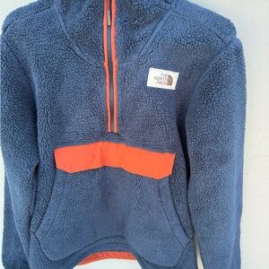 The North Face Navy and Red Fleece Jacket